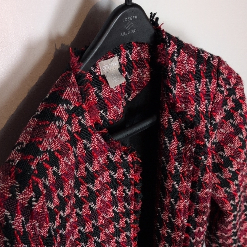 Chico's Tweed Open Front Jacket - Picture 5 of 8